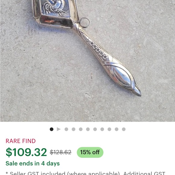 Vintage sugar spoon and olive fork lot of 4 - Picture 7 of 7